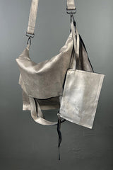 La Vaca Loca Cuvo Gold Leather Bag