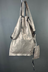 La Vaca Loca Cuvo Gold Leather Bag