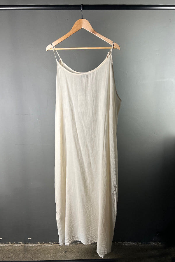 La Vaca Loca Voto Cotton Slip Dress in Natural