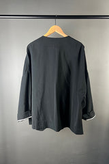 La Vaca Loca Estrellas Oversized Reversible Jacket in Black