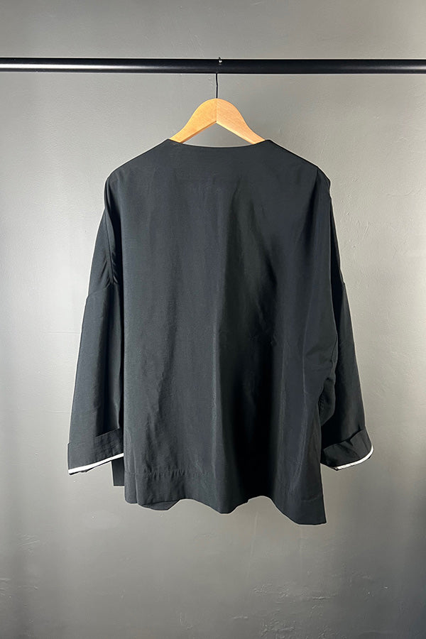 La Vaca Loca Estrellas Oversized Reversible Jacket in Black