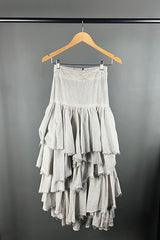 La Vaca Loca Alguno Cold White Tiered Skirt