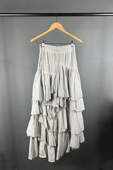 La Vaca Loca Alguno Cold White Tiered Skirt
