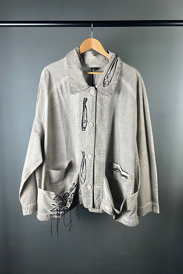 La Vaca Loca Oversized Plena Jacket in Sandshell