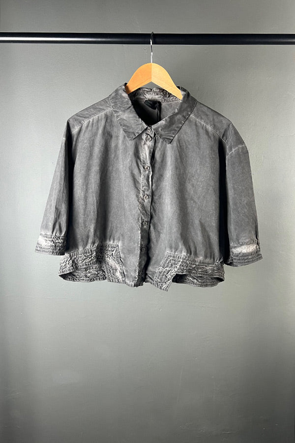 La Vaca Loca Tasos Cold Black Cropped Shirt