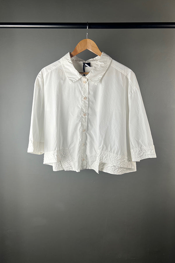 La Vaca Loca Tasos White Cropped Shirt