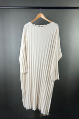 La Vaca Loca Japon Cream Ribbed Dress