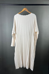 La Vaca Loca Japon Cream Ribbed Dress