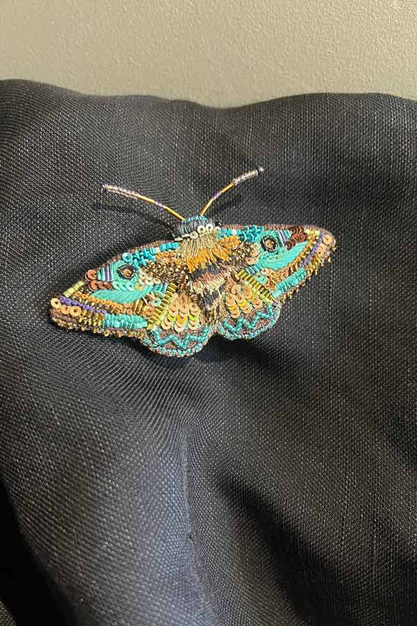 Trovelore Lanipes Moth Brooch