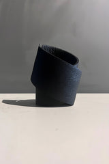 Rosalba Galati Reversible Charcoal & Black Leather Cuff