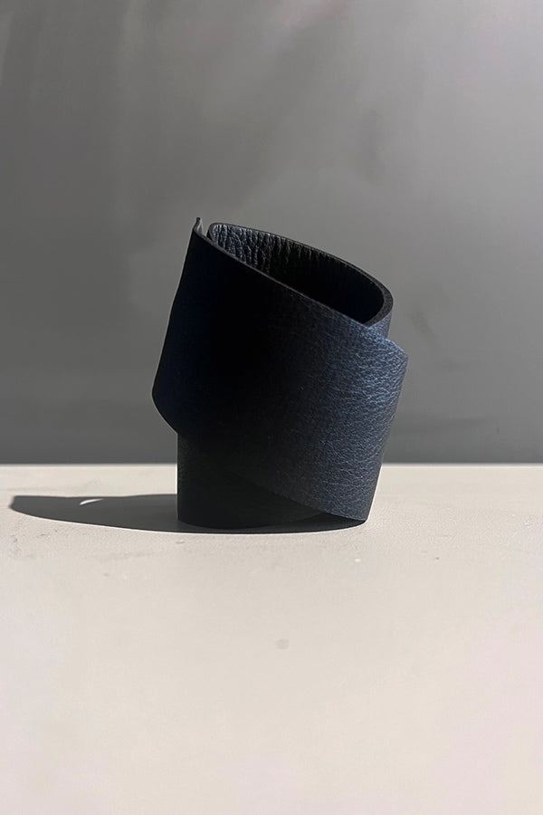 Rosalba Galati Black Leather Cuff