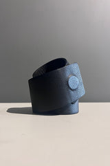 Rosalba Galati Black Leather Cuff