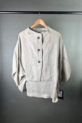 Moyuru Grey Linen Cropped Jacket