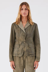 Transit Green Treated Poplin Blazer