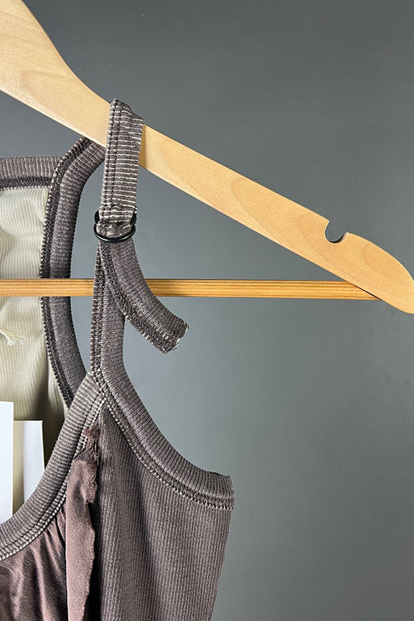 M.A. Dainty Billie Singlet with Silk Ruffle