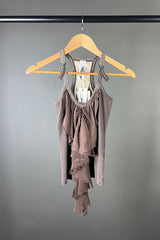 M.A. Dainty Billie Singlet with Silk Ruffle