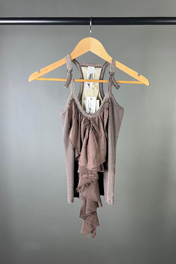 M.A. Dainty Billie Singlet with Silk Ruffle