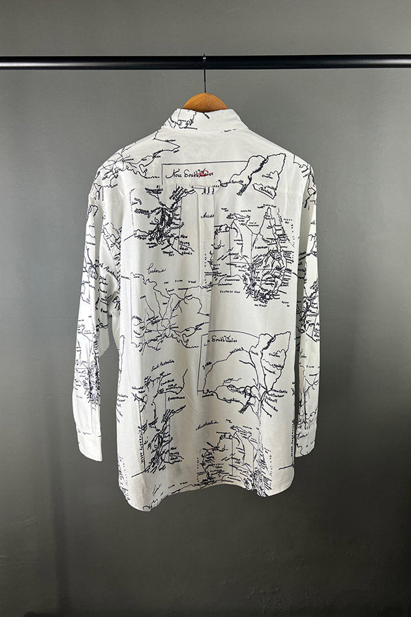 M.A. Dainty Maps Print Shirt