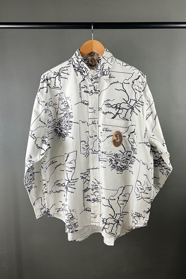 M.A. Dainty Maps Print Shirt