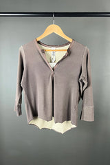 M.A. Dainty Blair Top in Mocha