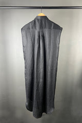 M.A. Dainty Bobby Pin Black Linen Dress