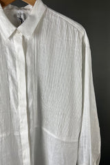 M.A. Dainty White Linen Bobby Shirt