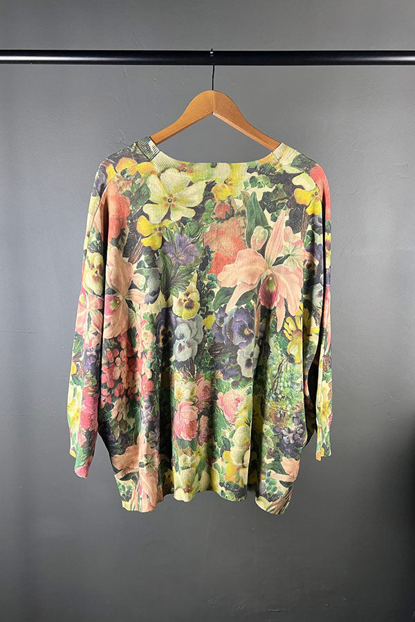 M.A. Dainty Calla Botanic Print Pullover