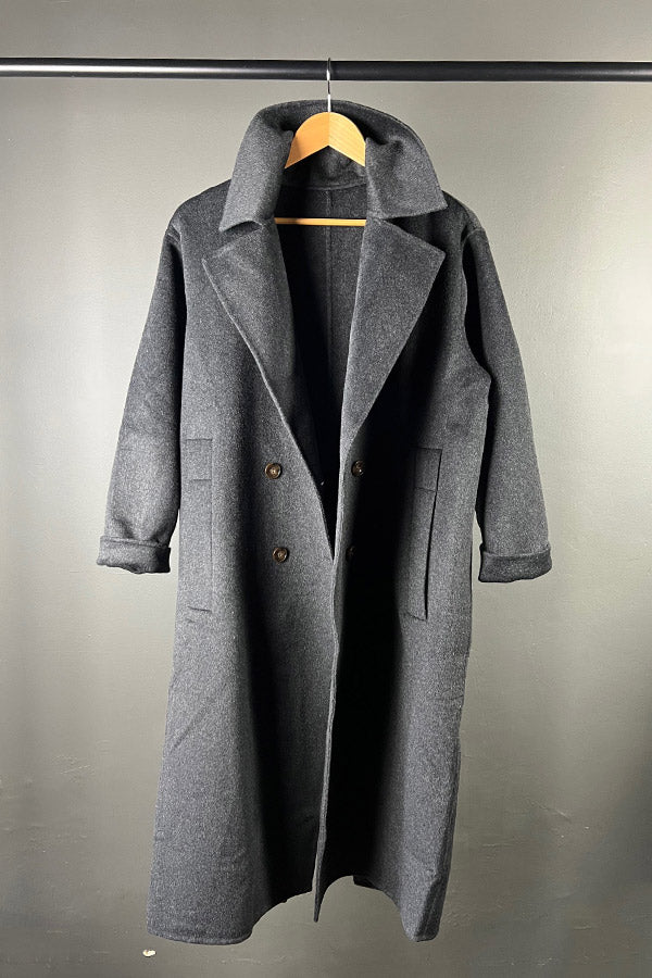 M.A. Dainty Charcoal Coolant Wool Coat