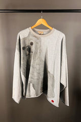 M.A. Dainty Grey Marle Little White Dog Top