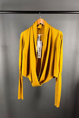 M.A. Dainty Mustard Wrap Soho Cardigan