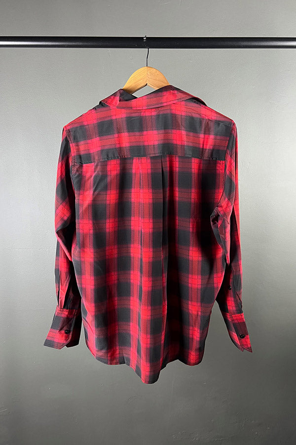 M.A. Dainty Arabesque Rodeo Check Silk Shirt