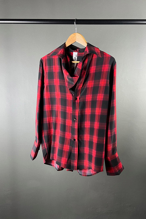 M.A. Dainty Arabesque Rodeo Check Silk Shirt