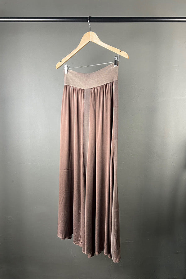 M.A. Dainty Silk Selma Skirt in Mocha