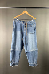 M.A. Dainty Soft Denim Trucker Pants