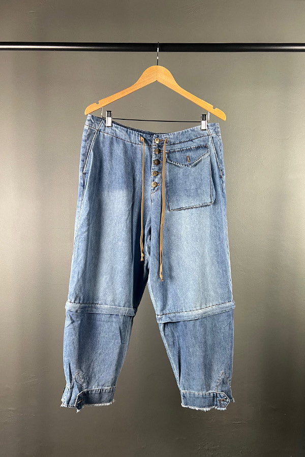 M.A. Dainty Soft Denim Trucker Pants