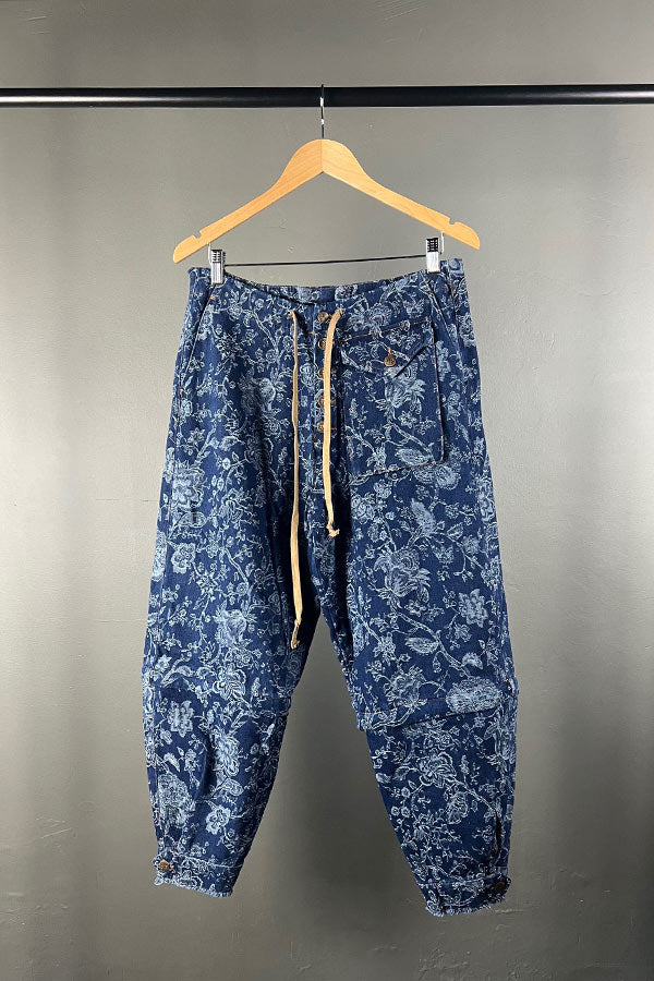 M.A. Dainty Floral Denim Trucker Jeans
