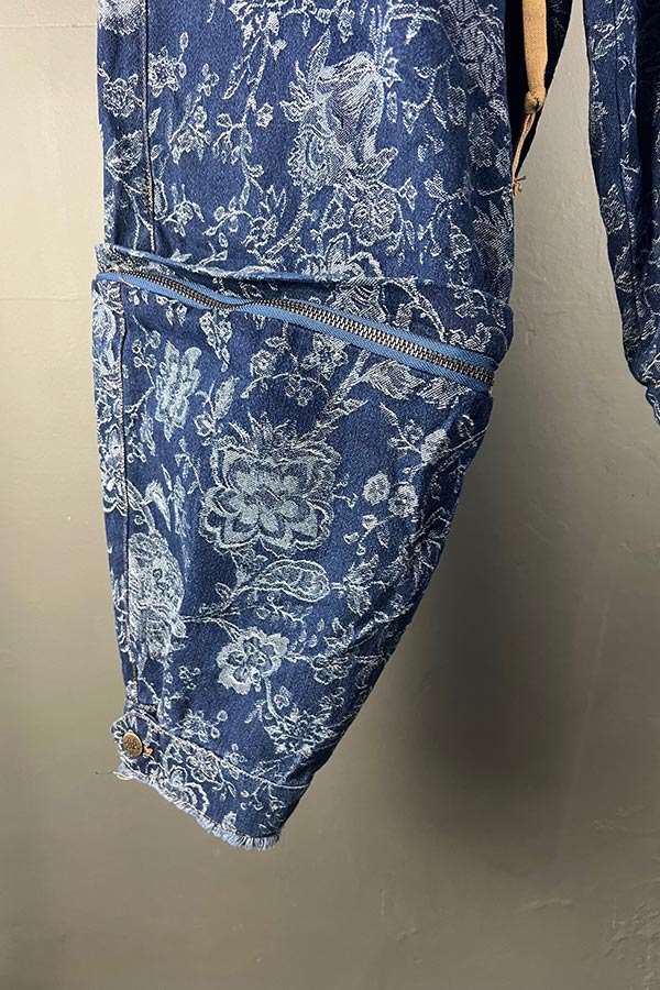 M.A. Dainty Floral Denim Trucker Jeans