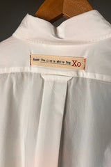 M.A. Dainty White Shirt with Little White Dog
