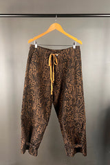 M.A. Dainty Trucker Pants with Brown Snake Skin Detail