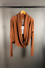 M.A. Dainty Tan Soho Merino Wrap Cardigan