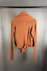 M.A. Dainty Tan Soho Merino Wrap Cardigan