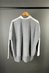 M.A. Dainty Dualism White Shirt with Silver Cashmere Back