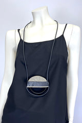 Marija Bajovska Concrete & Eel Skin Necklace