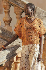 Mes Demoiselles Capria Ocre Knitted Top