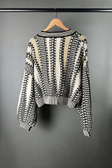 Mes Demoiselles Mika Music Score Knitted Cardigan