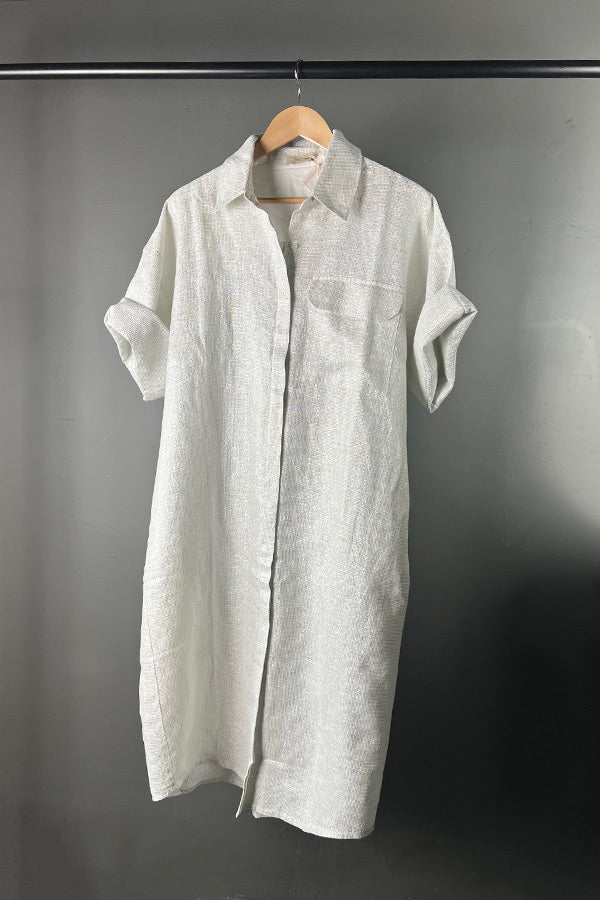 Mes Demoiselles Sunshine Silver Shirt Dress