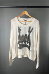 Rundholz Mainline Cropped Print Top