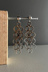 Monica Trevisi Bronze & Silver Multi-Hoop Earrings