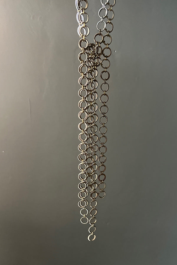 Monica Trevisi Multi-Loop Necklace in Bronze & Silver Coil