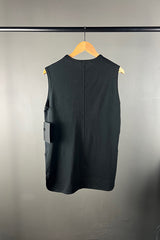 Moyuru Black Tank with Painted Off-White Ovals